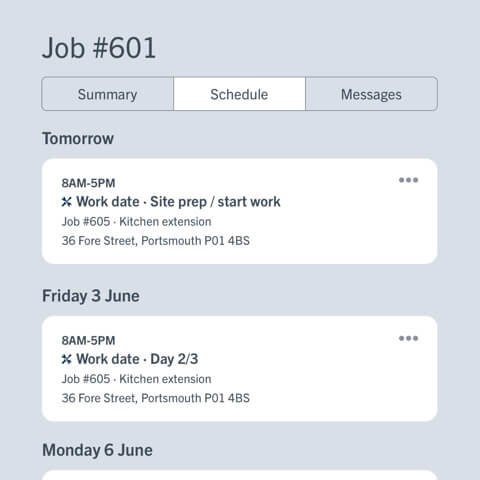 Trade job scheduling